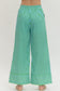 Cabana Stripe Wide Leg Pants In Green Sky