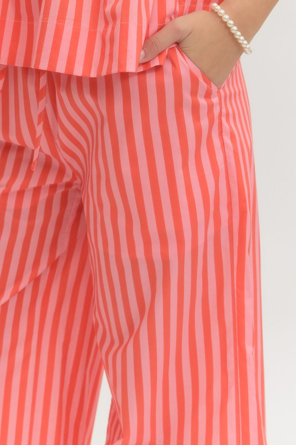 Cabana Stripe Wide Leg Pants In Orange