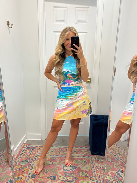 Cabo Halter Neck Mini Dress
