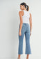 Camden Crop Stretch Flare Jean in Medium Denin