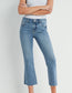 Camden Crop Stretch Flare Jean in Medium Denin