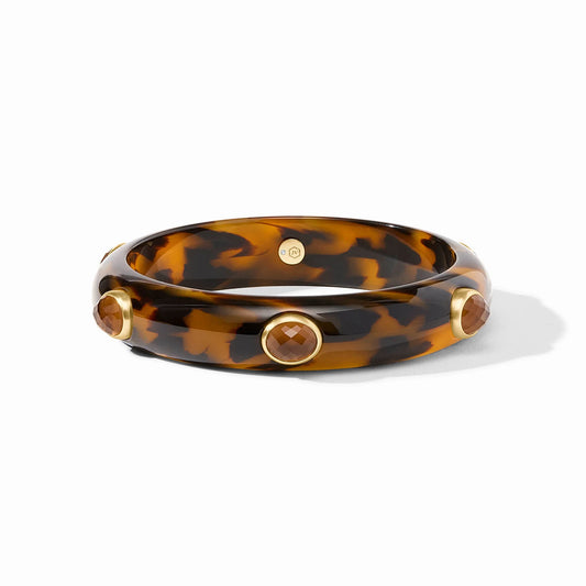 Julie Vos Carnaby Stone Bangle In Tortoise Shell