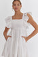 Caroline Ruffle Dress in White