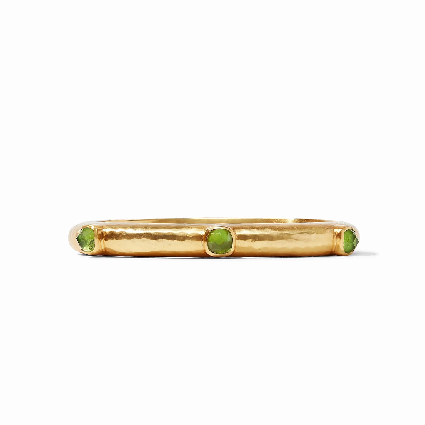 Julie Vos Catalina Stone Hinge Bangle Iridescent Palmetto Green