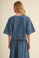 Center Seam Structured Denim Blouse