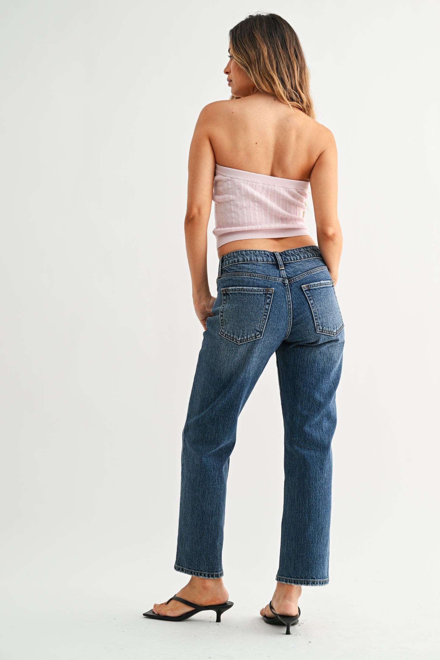 Chloe 90's Stretch Straight In Dark Denim