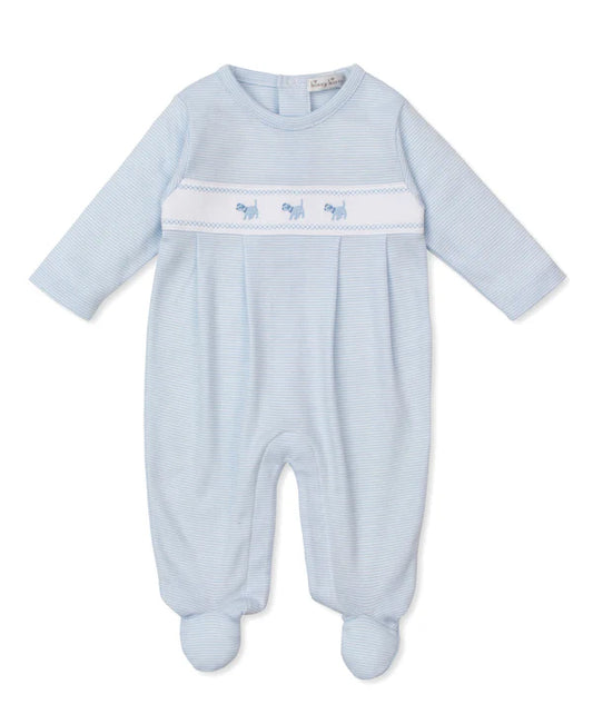 Classic Treasures Puppy Blue Stripe Footie