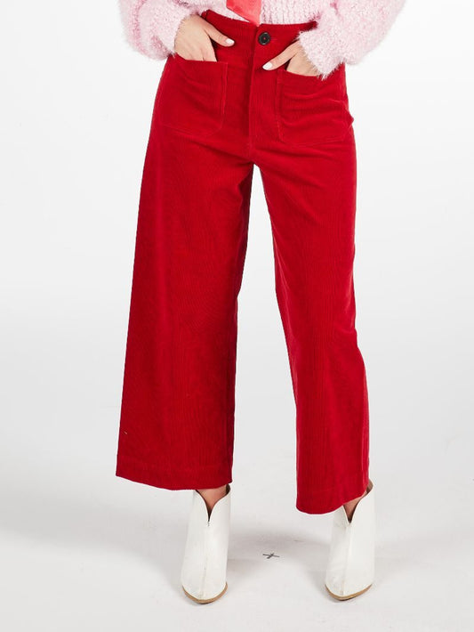 Corduroy Pants In Rio Red
