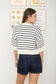 Cozy Stripes Sweater In Navy