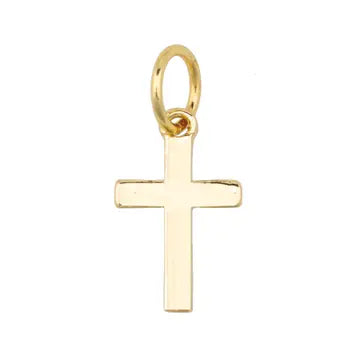 Cross Charm Shiny Gold