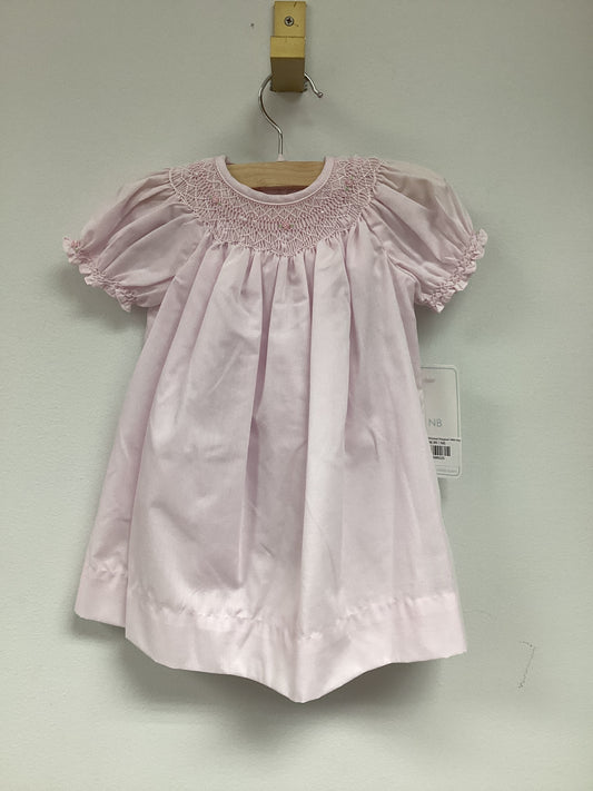 Petit Ami Pink Smocked Daygown With Hat