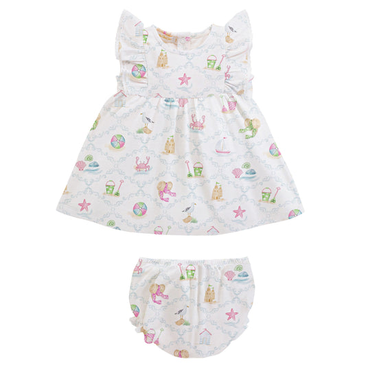 Baby Club Chic By The Seas Ruffle Dress