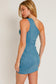 Denim One Shoulder Dress