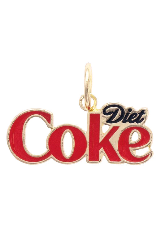 Diet Coke Stacked Logo Charm in Red & Black