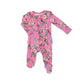 Angel Dear Dream Cottage Floral Ruffle 2 Way Zipper Footie