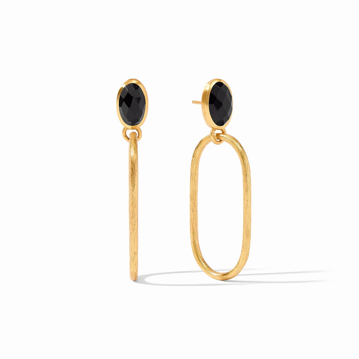 Julie Vos Ivy Statement Earring Obsidian Black