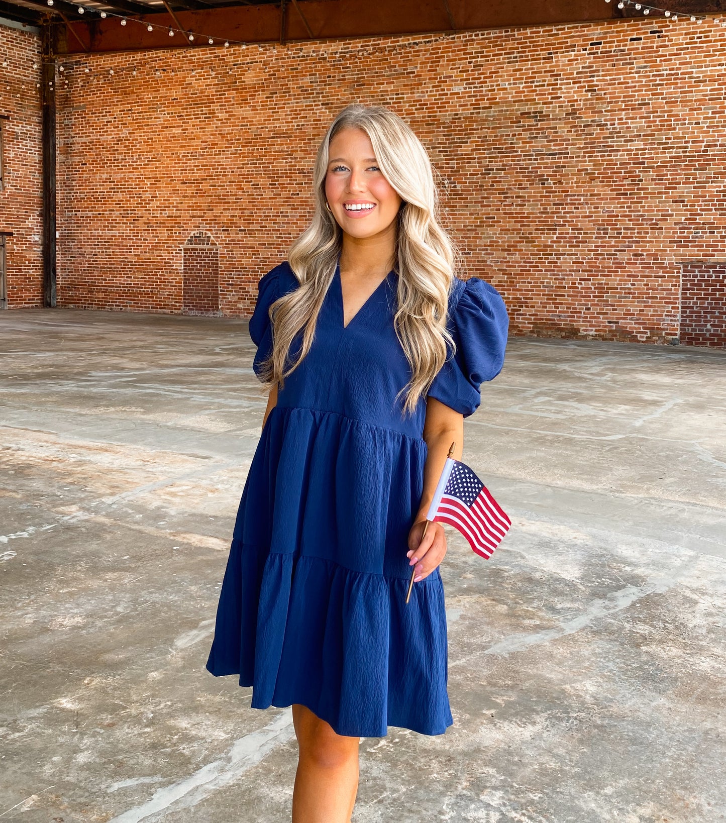 Mia Dress in Navy