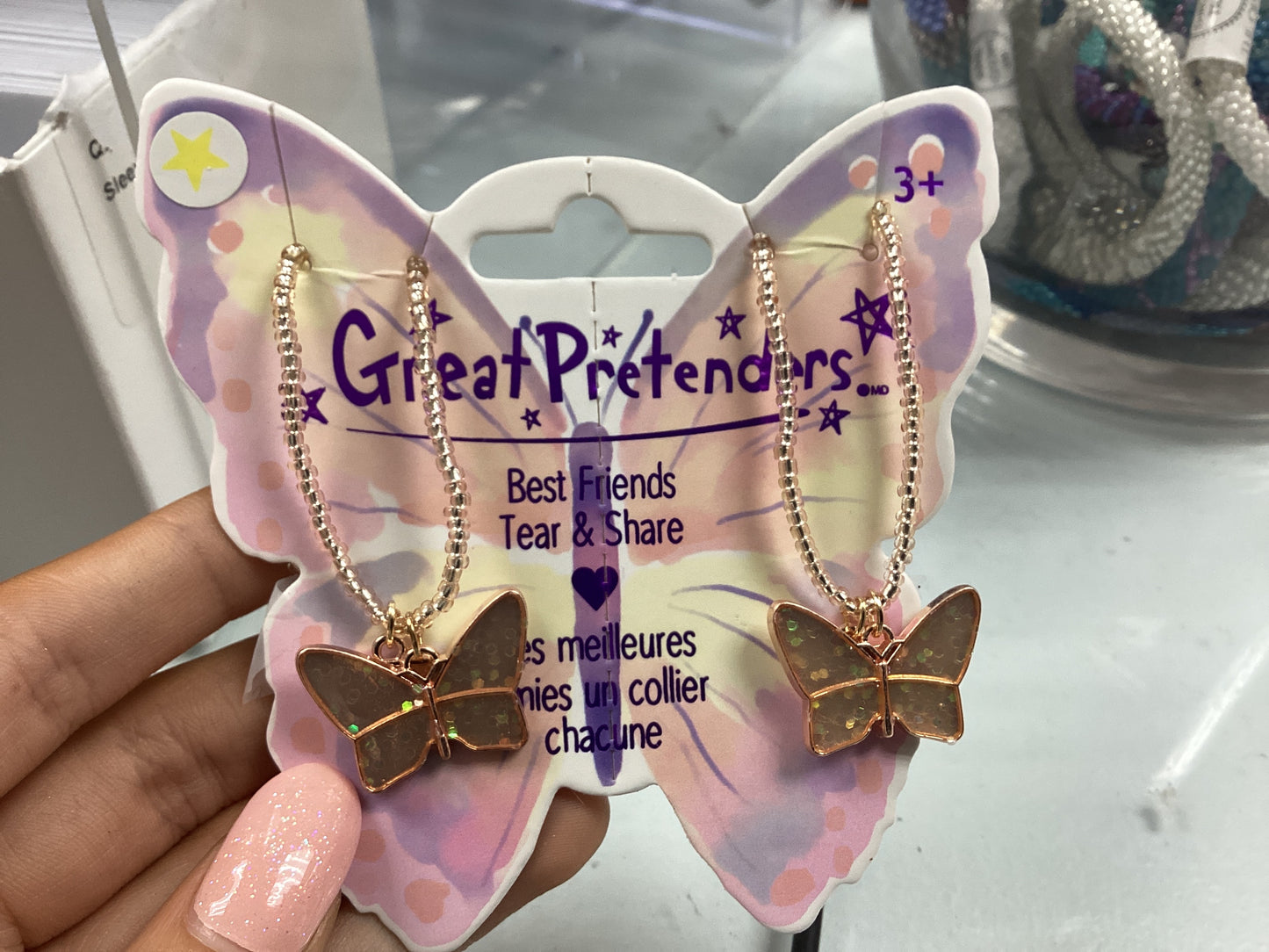 BFF butterfly necklace