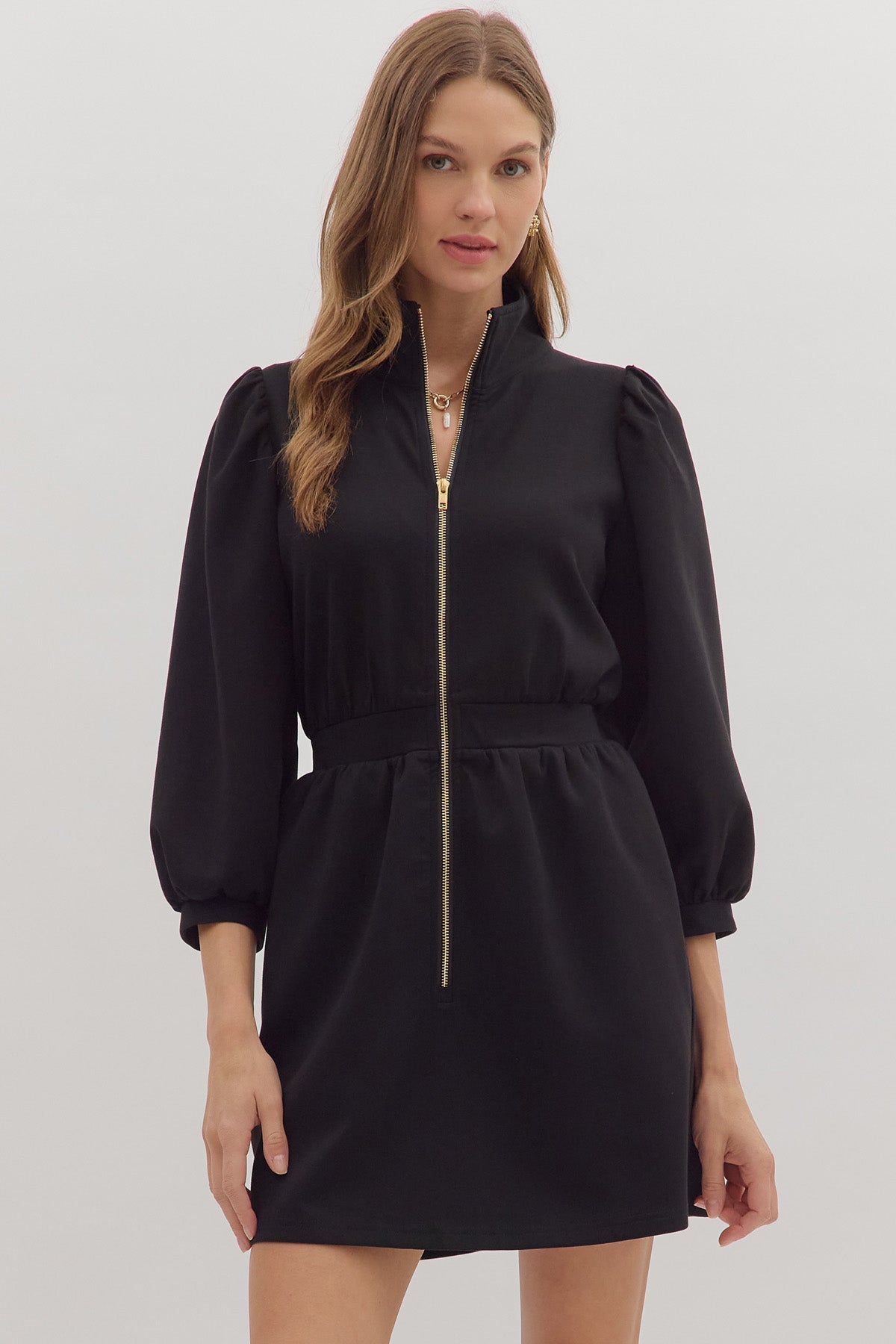 Pumpkin Patch Mini Dress In Black