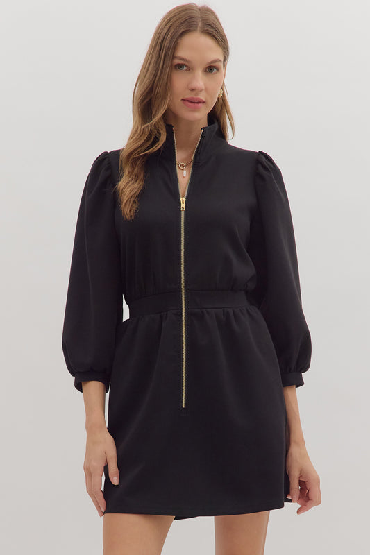 Pumpkin Patch Mini Dress In Black