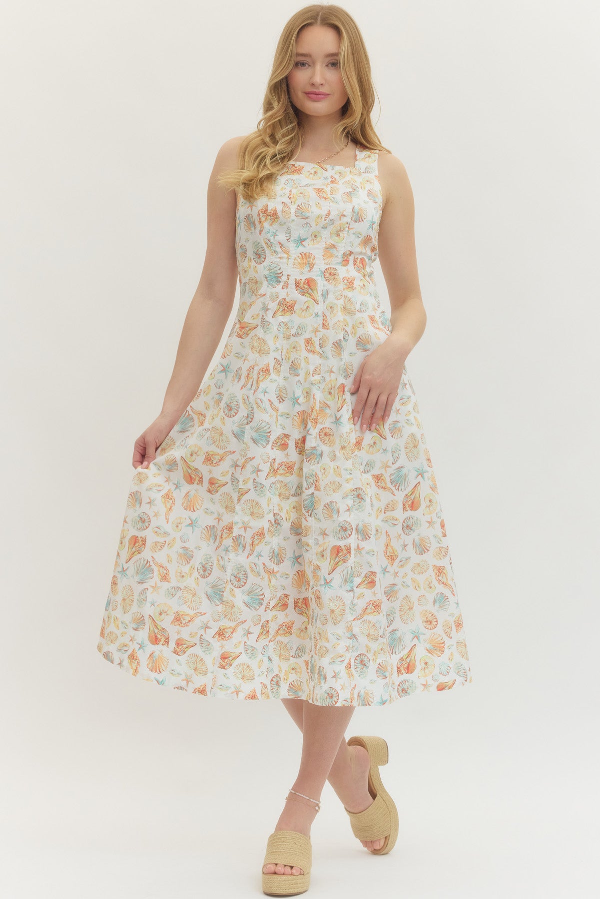 Seashell Shore Midi Dress
