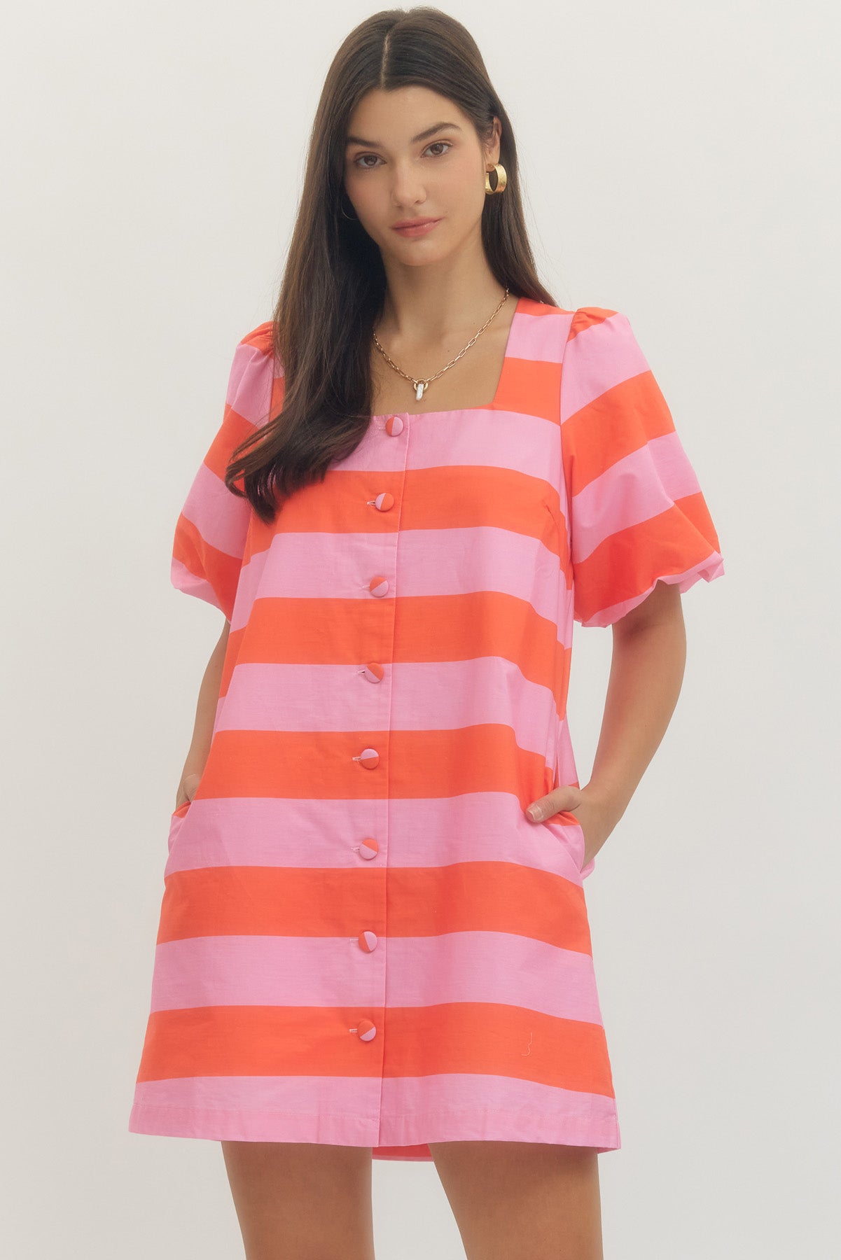 Sunset Stripe Mini Dress