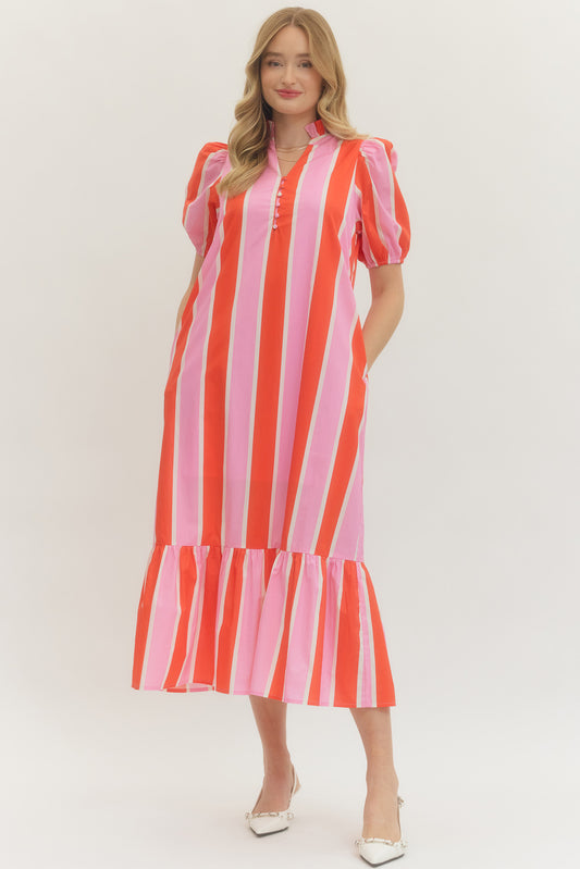 Sunset Stripes Maxi Dress