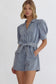 Denim & Diamonds Romper in Light