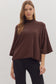 Addy Mock Neck Sweater In Chocolate