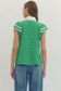Kelly Green Stripe Top
