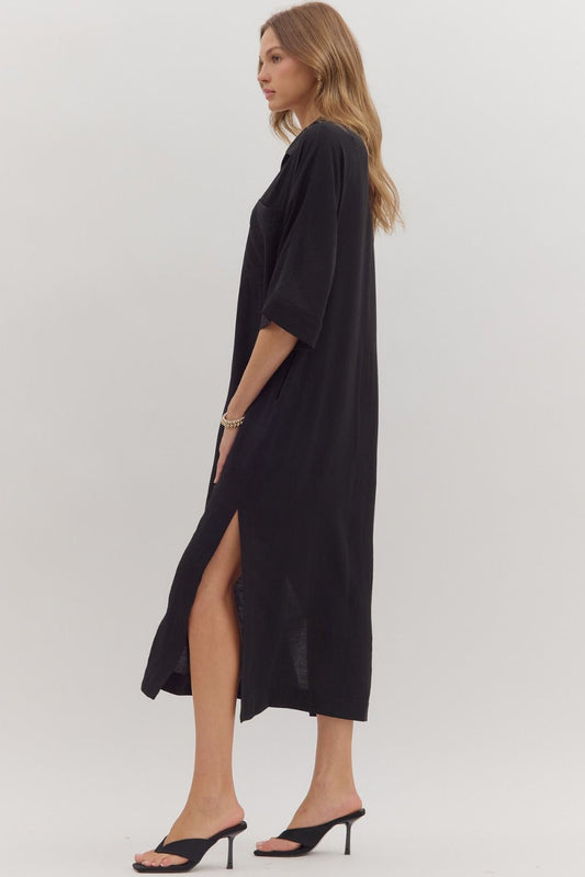 Easy Breezy Midi In Black