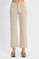 Ella Tummy Control Mid Rise Straight Jean In Almond