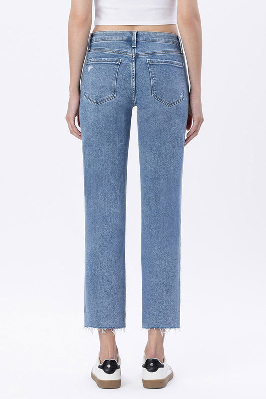 Ellie Mid Rise Regular Straight Jeans