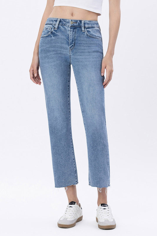 Ellie Mid Rise Regular Straight Jeans