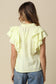 Elodie Ruffle Trim Tie Blouse In Butter