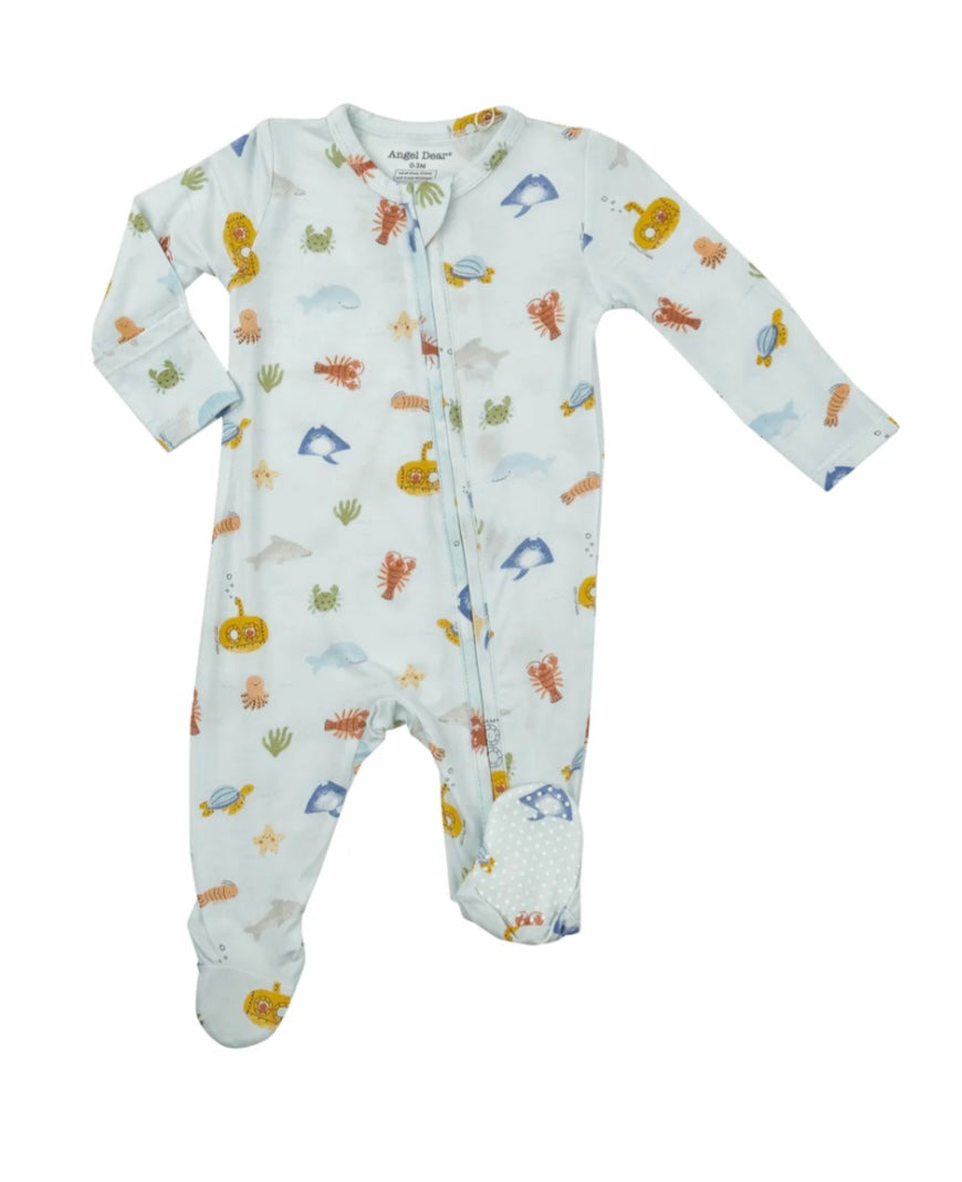 Angel Dear Inky Ocean 2 Way Zipper Footie