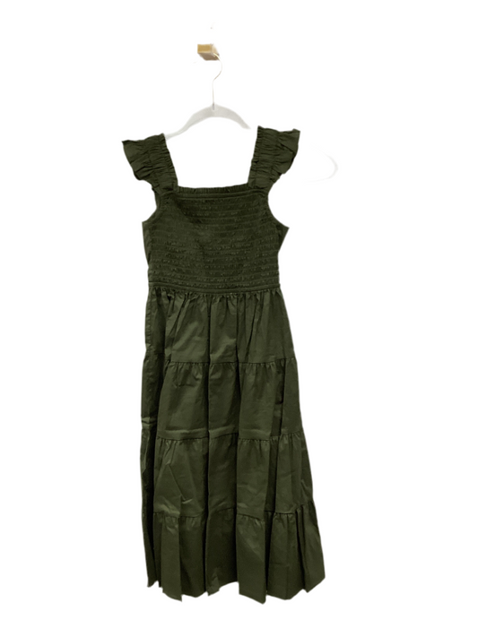 Girls Olive Tie Back Maxi