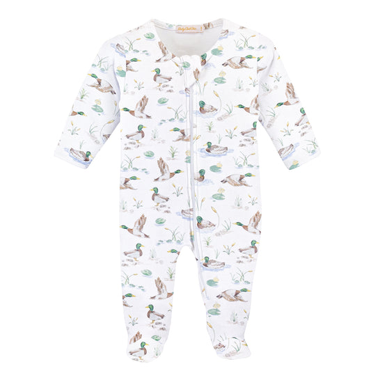 Baby Club Chic Mallard Ducks Zipped Footie