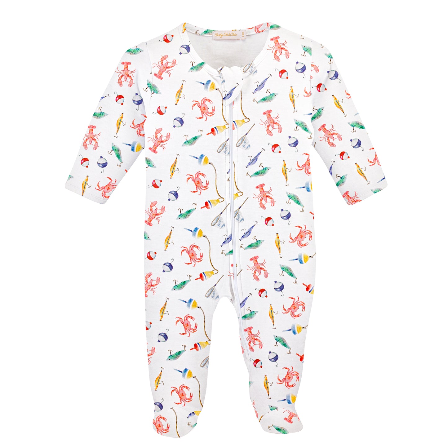 Baby Club Chic Coastal Claws Zipped Footie
