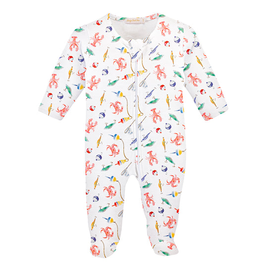 Baby Club Chic Coastal Claws Zipped Footie