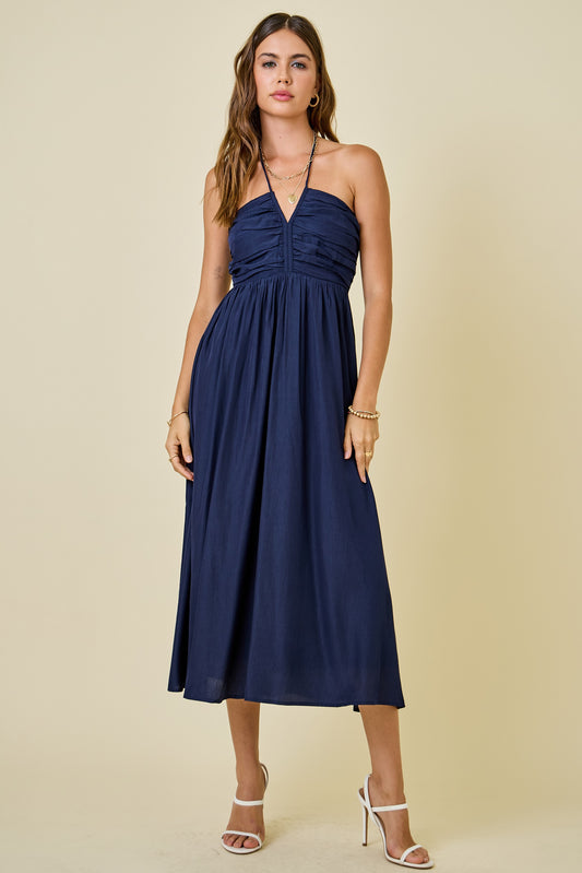 Fall By The Bay Midi In Navy