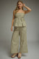 Fall Stripes Tank Top In Olive