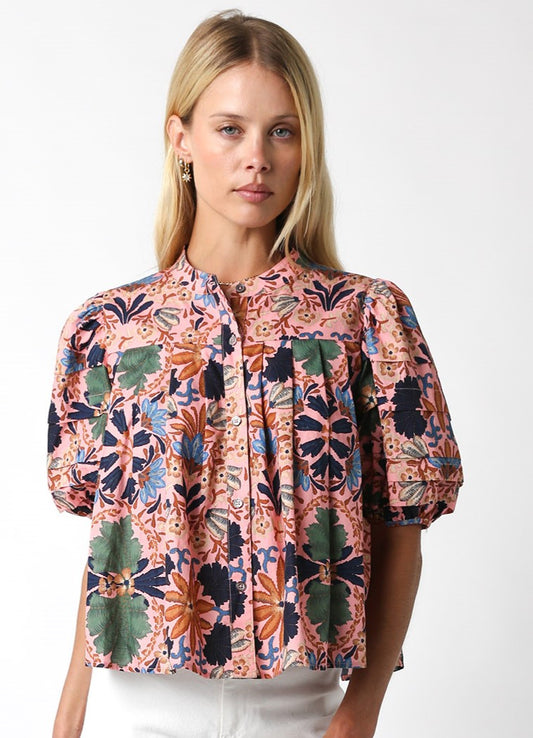 Fall in Tahiti Button Up Shirt