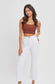 Finnley High Rise Crop Flare in White