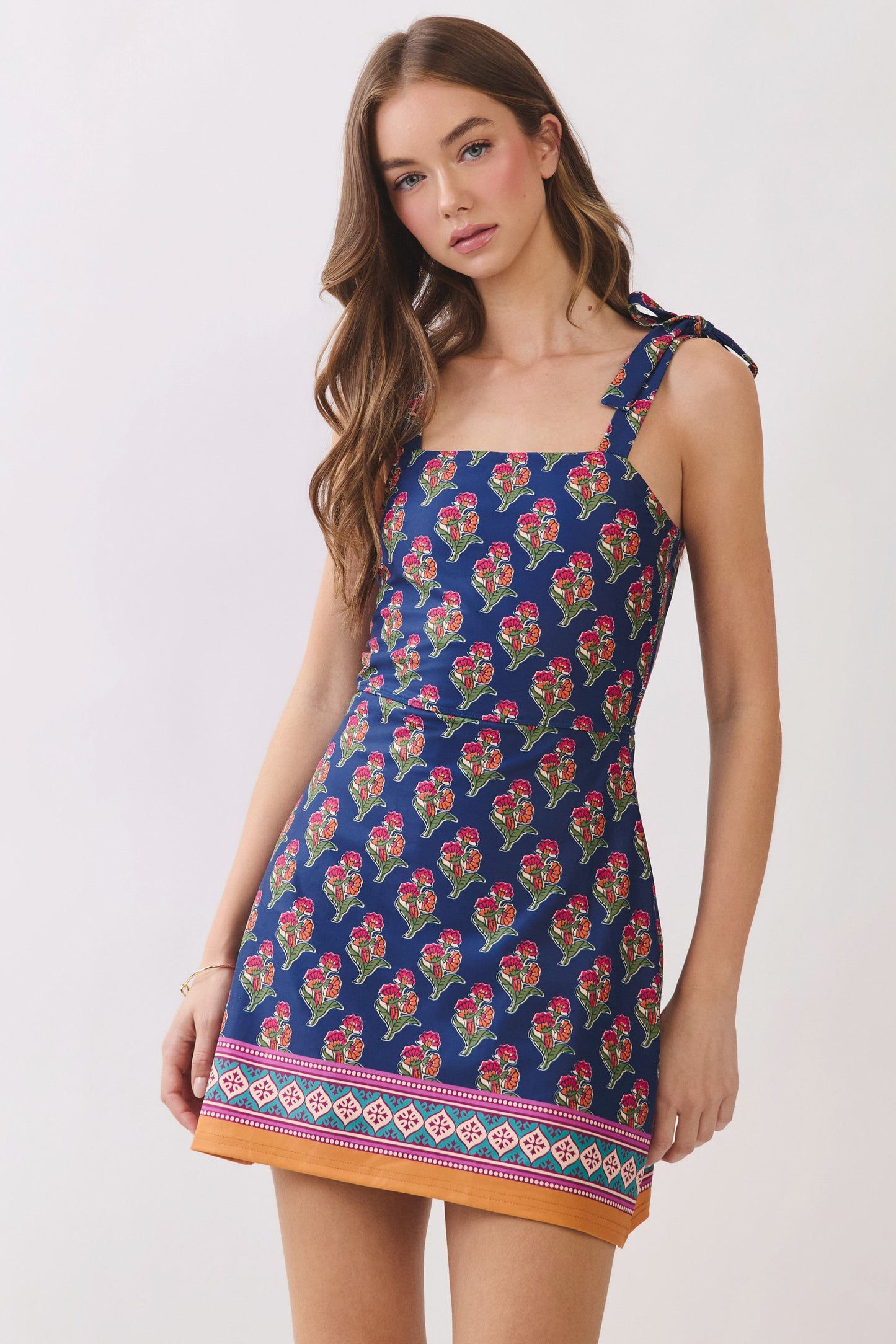 Floral Athletic Dress In Navy