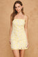 Floral Crochet Mini Dress in Yellow