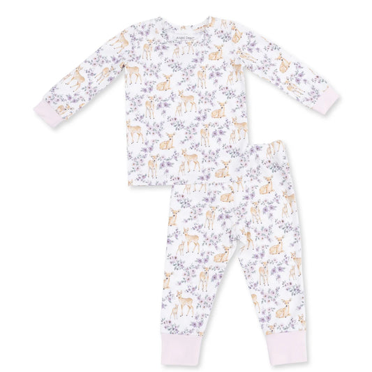 Angel Dear Floral Deer Long Sleeve Loungewear Set