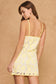 Floral Crochet Mini Dress in Yellow