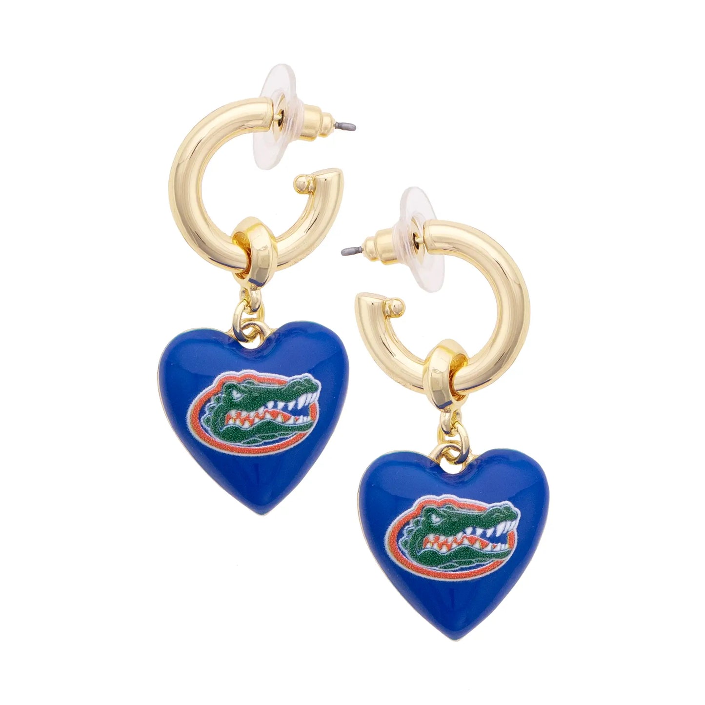 Florida Gators Heart Drop Earrings