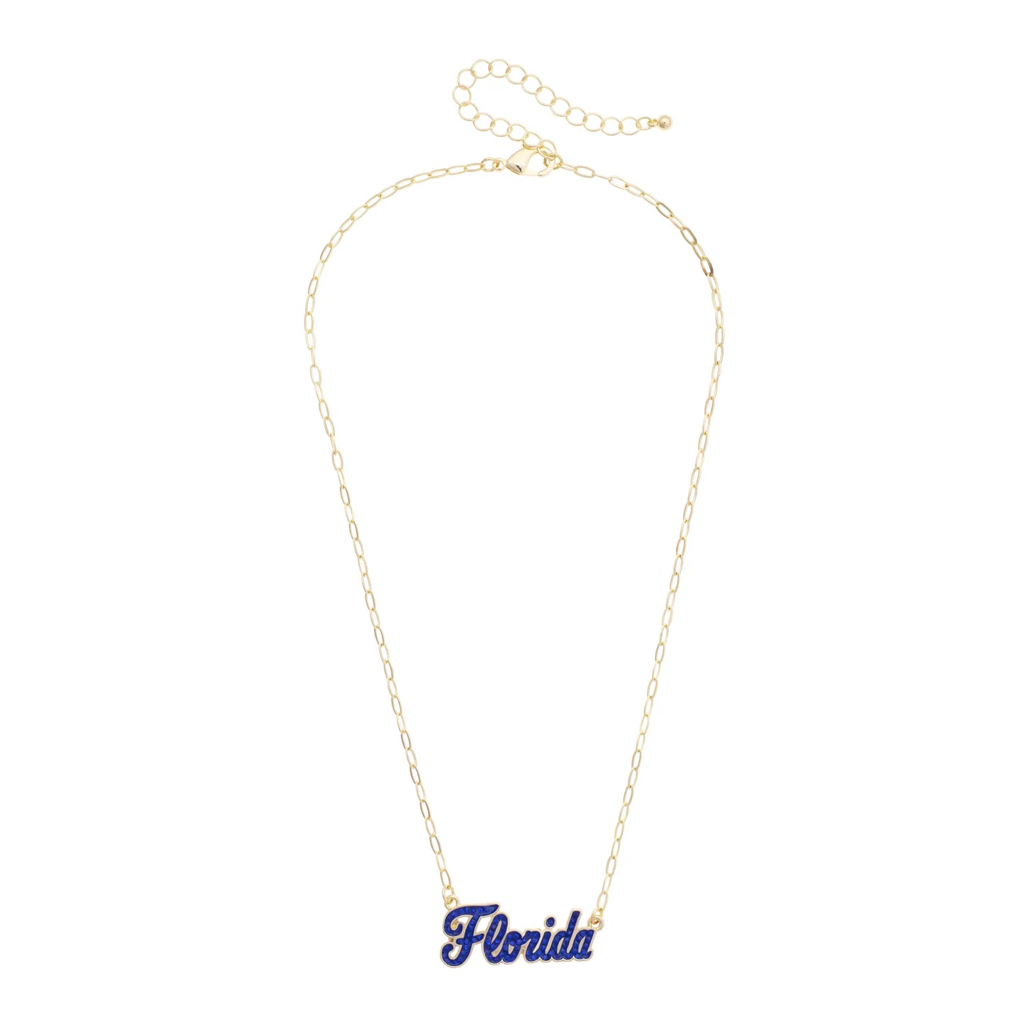 Florida Gators Pave Outline Necklace